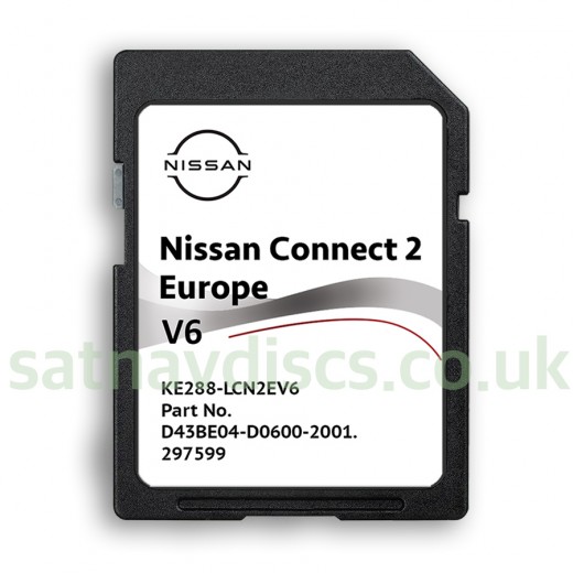 Nissan Connect 2 V6 Navigation SD Card Map Update 2021 - 2022