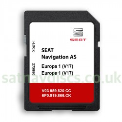 Seat AS MIB2 v17 32GB Navigation SD Card Map Update Europe UK 2023