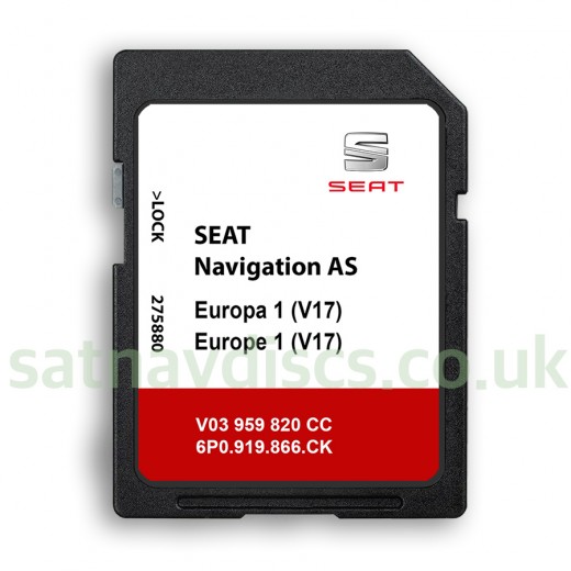 Seat AS MIB2 v17 32GB Navigation SD Card Map Update Europe UK 2023