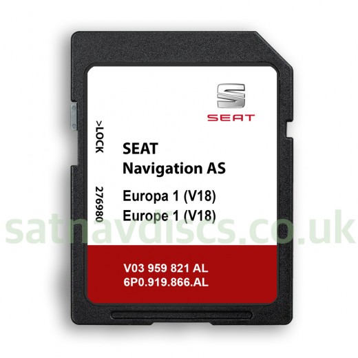 Seat AS MIB2 v18 32GB Navigation SD Card Map Update Europe UK 2024