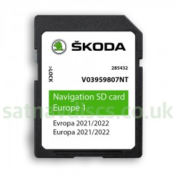 Skoda Amundsen1 MIB1 Navigation SD Card Map Update Europe UK 2022