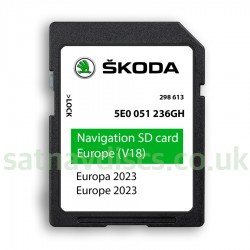 Skoda Amundsen1 MIB1 Navigation SD Card Map Update Europe 2024