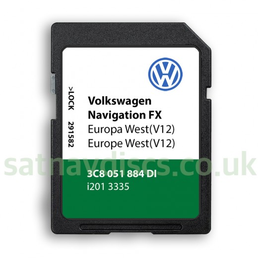 Volkswagen VW RNS310 V12 Navigation SD Card EuropeMap Update 2021 - 2022